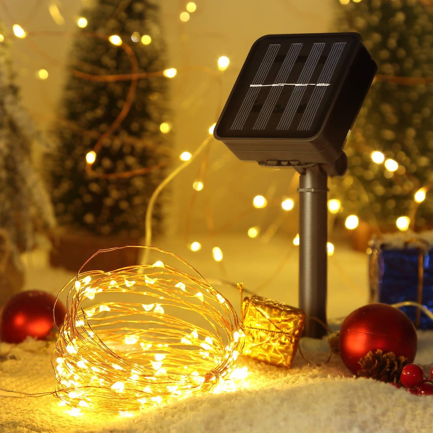 Solar LED String Lights – 100/200 LEDs, 10M Outdoor Fairy Lights