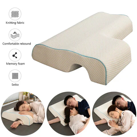 Adjustable Cuddle Pillow – Anti-Pressure Memory Foam Arm Pillow for Couples