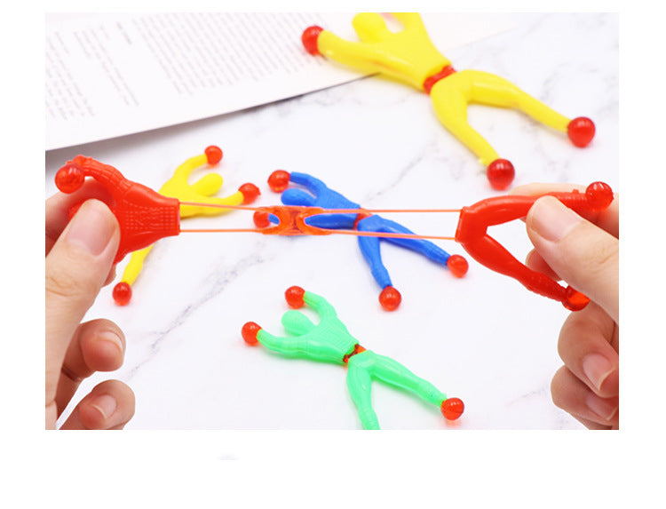 Sticky Wall Climber Toys – Set of 10 | Throw & Watch Them Crawl Down | Kids Party & Stocking Filler