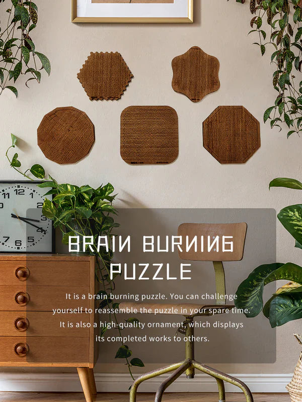 3D Brain-Teaser Wooden Fractal Puzzle – Challenging Mind Game for Adults & Kids