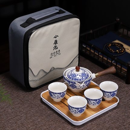 Chinese Gongfu Tea Set – 360° Rotation Ceramic Tea Maker & Infuser Cup for Pu’er
