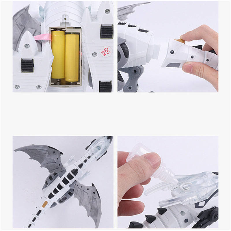Electric Walking Spray Dinosaur Robot Toy – Mist Breathing, Glowing Eyes & Realistic Sounds | Kids Gift Ages 3+