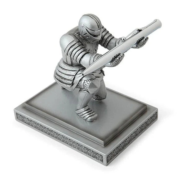 Knight Armour Pen Holder – Executive Soldier Figurine Pencil Stand for Office Desk