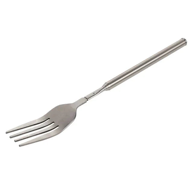 Telescopic Extendable Fork – Stainless Steel Long Handle Fork for BBQ, Dinner & Dessert