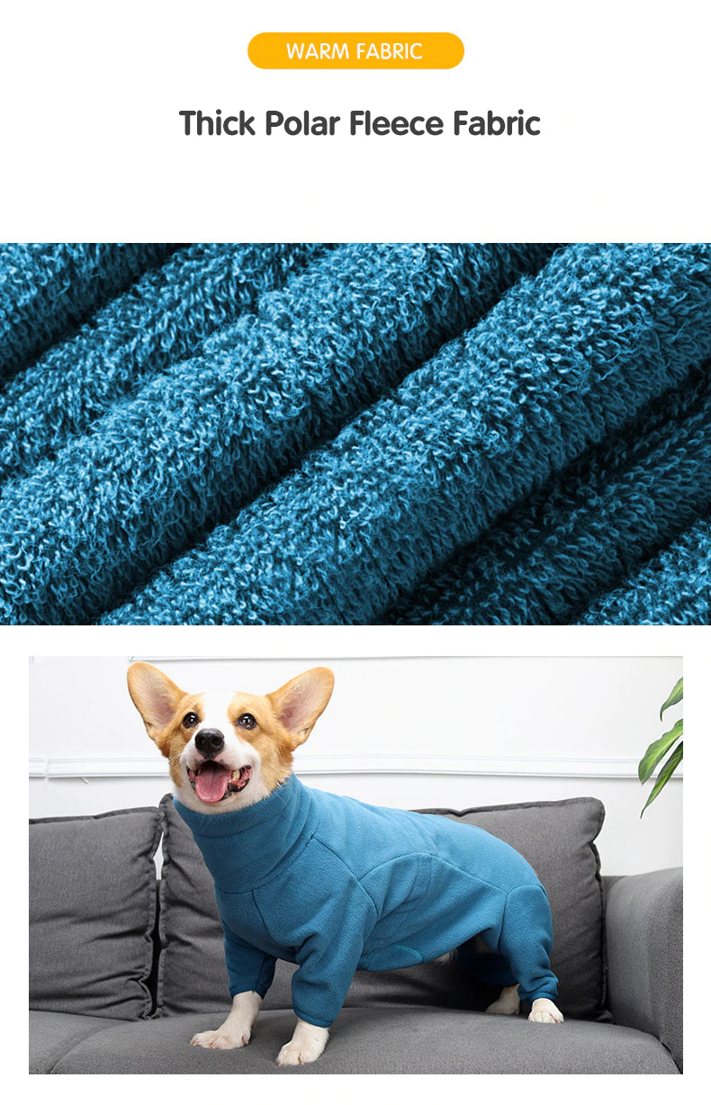 Fleece Dog Coat – Thick Warm Winter Jacket for Dogs