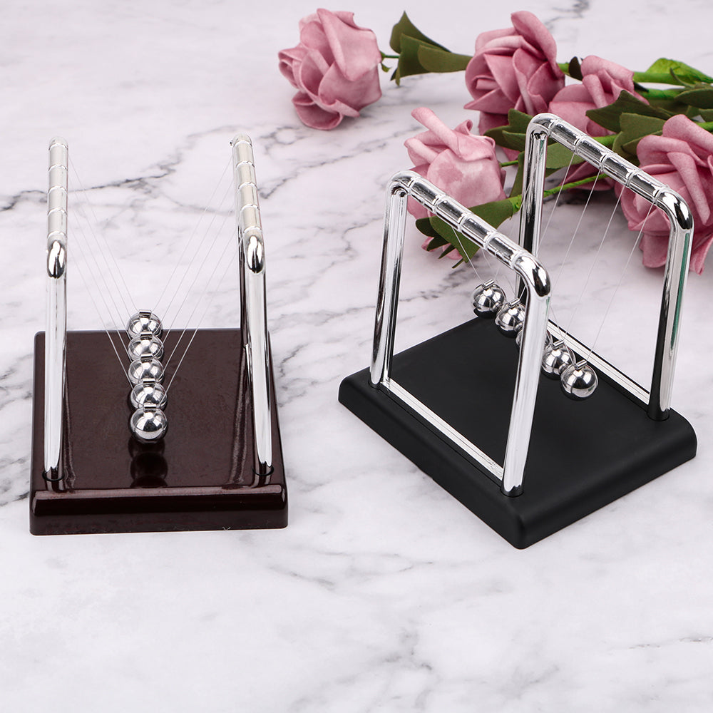Newton's Cradle Pendulum Ball - Metal Steel Balance Ball Physics Science Desk Toy & Office Decor