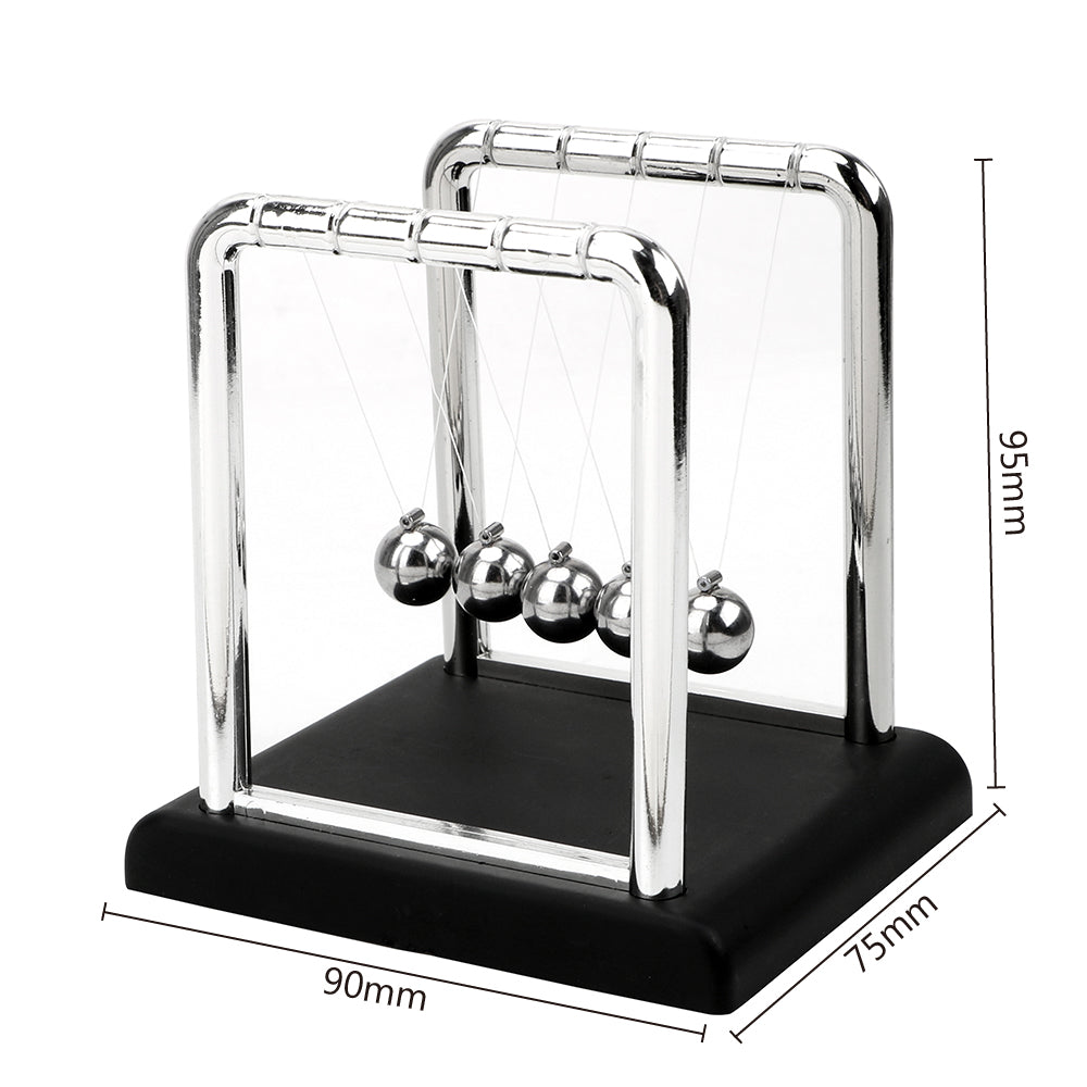 Newton's Cradle Pendulum Ball - Metal Steel Balance Ball Physics Science Desk Toy & Office Decor