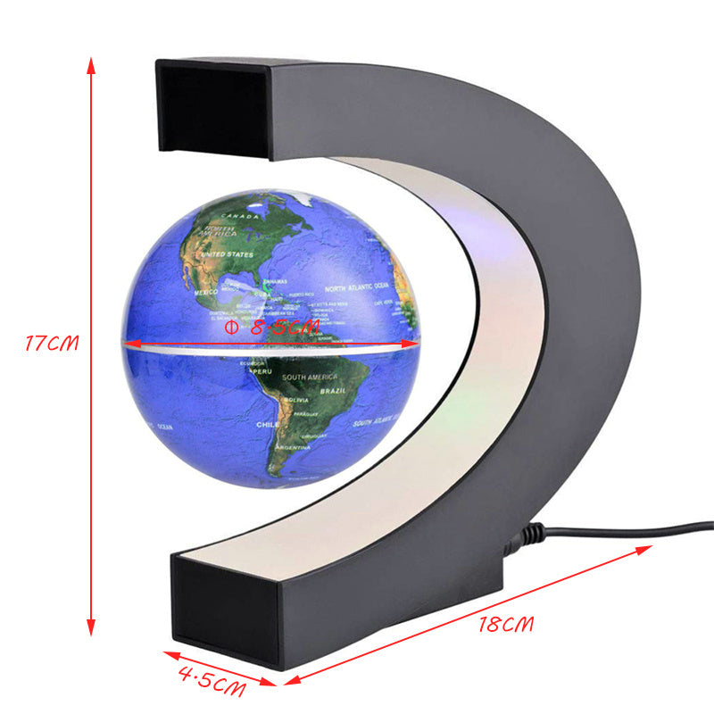 Magnetic Levitating Globe Lamp - Floating LED World Map Antigravity Desk Lamp for Home & Office Decor