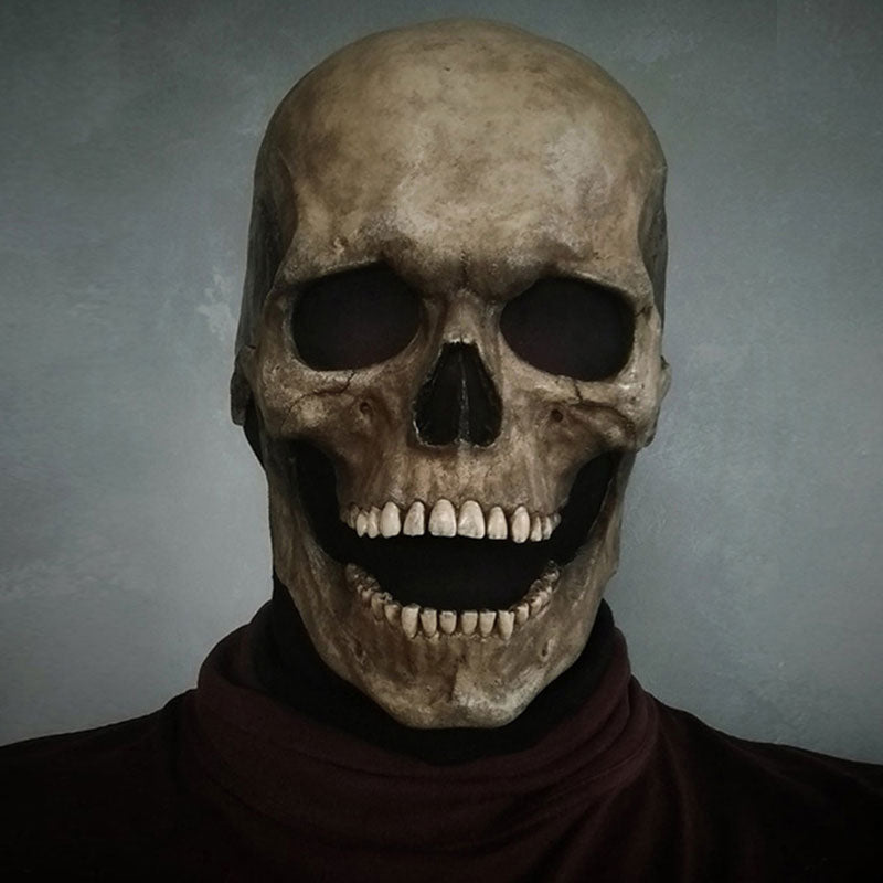 Movable Jaw Skull Mask – Articulated Halloween Horror Costume Mask
