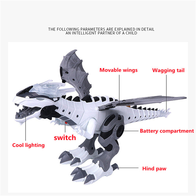 Electric Walking Spray Dinosaur Robot Toy – Mist Breathing, Glowing Eyes & Realistic Sounds | Kids Gift Ages 3+