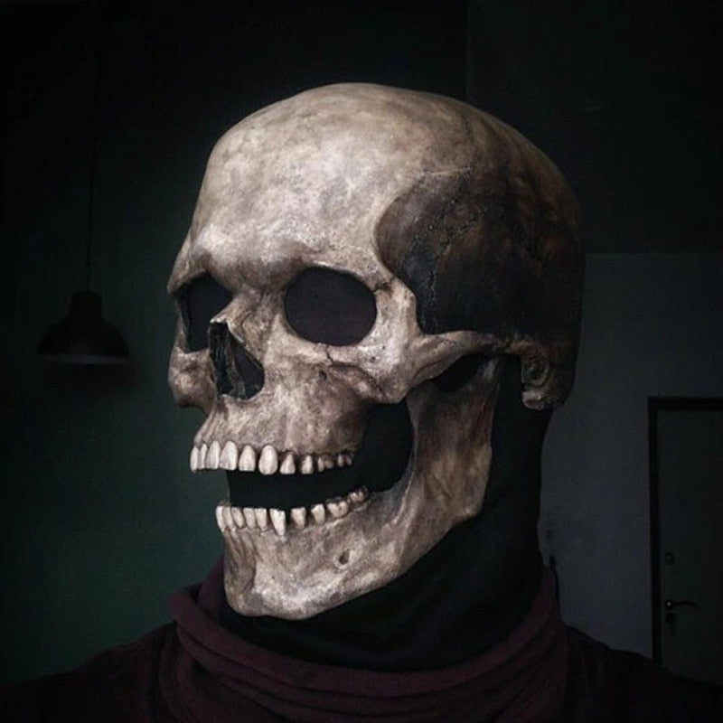 Movable Jaw Skull Mask – Articulated Halloween Horror Costume Mask