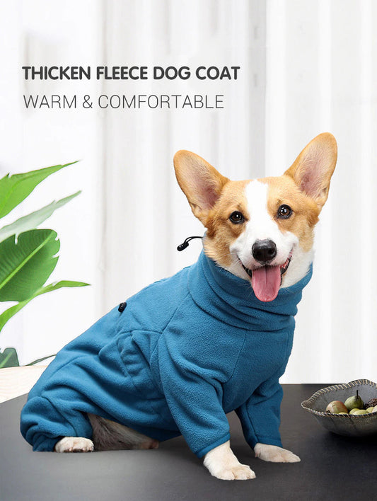 Fleece Dog Coat – Thick Warm Winter Jacket for Dogs