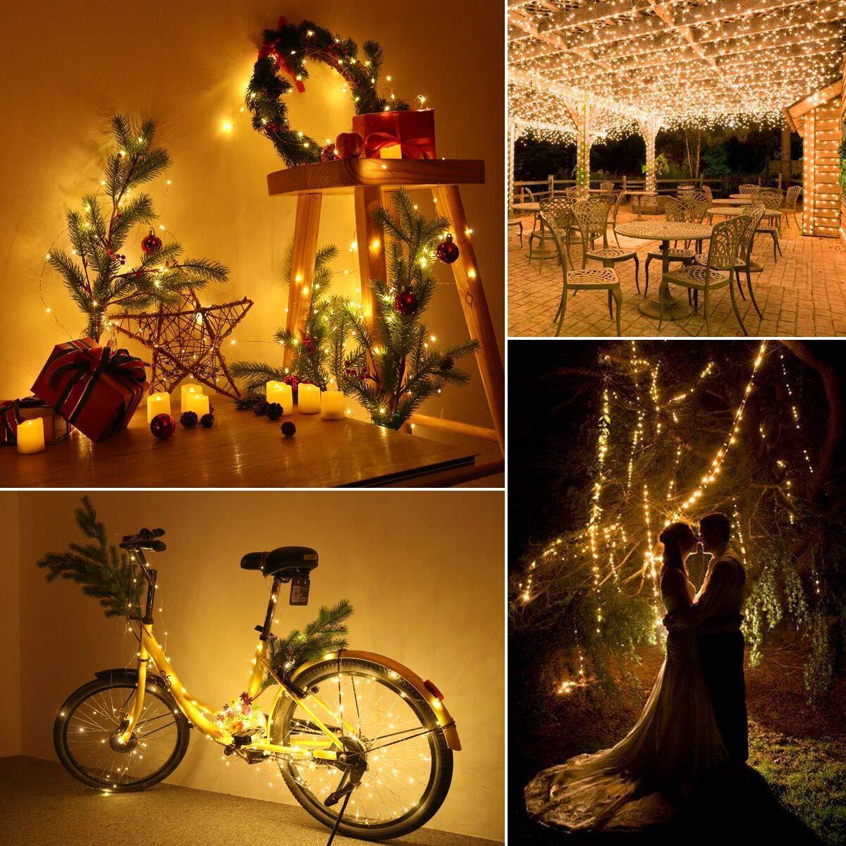 Solar LED String Lights – 100/200 LEDs, 10M Outdoor Fairy Lights