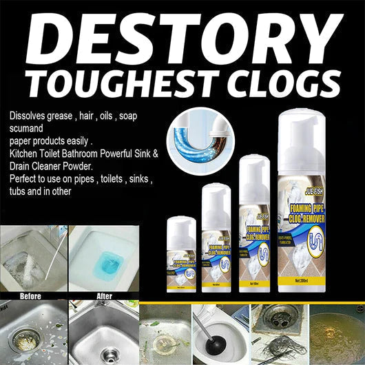 Sink & Drain Cleaner Foam – Powerful Clog Remover & Deodoriser
