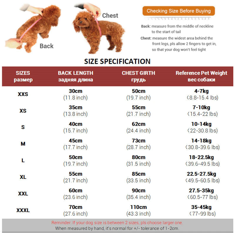 Fleece Dog Coat – Thick Warm Winter Jacket for Dogs