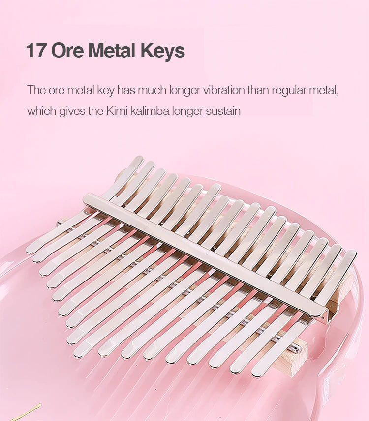 Kalimba Thumb Piano – 17 & 21 Key Mahogany Wood Finger Piano | Beginner to Pro | Music Gift for Kids & Adults