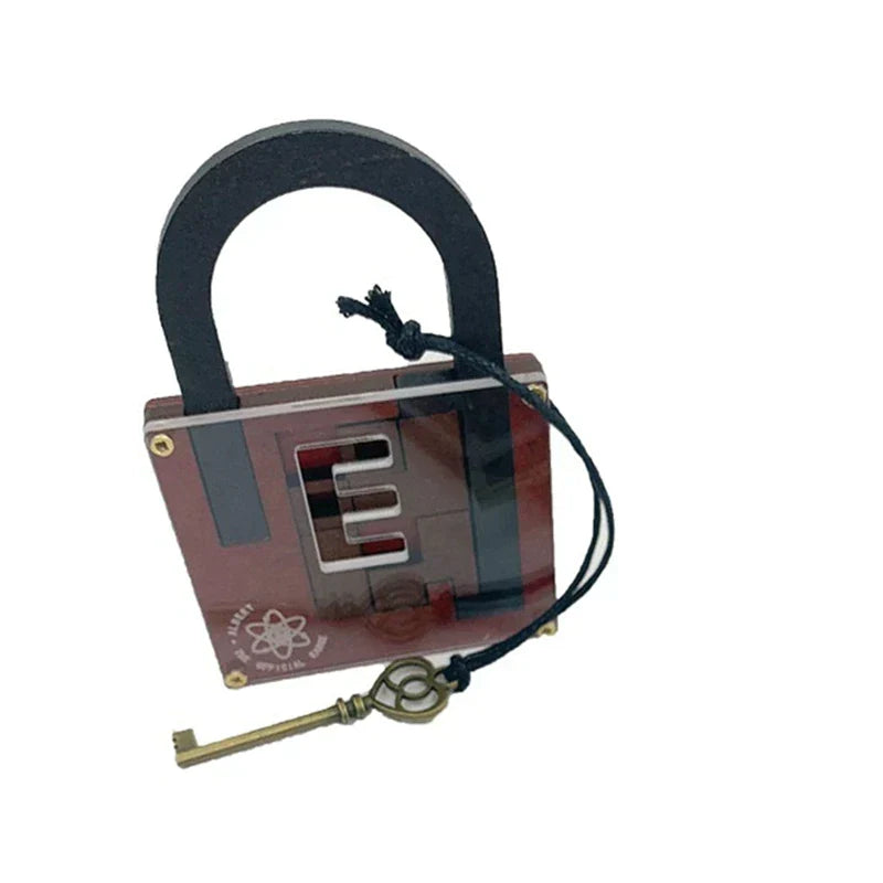 Brainteaser Free the Key & Lock Puzzle – High Difficulty Wooden IQ Puzzle Game