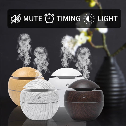 Mushroom Humidifier & Essential Oil Diffuser 130ml – USB Ultrasonic Aroma Diffuser | Home & Office Air Purifier