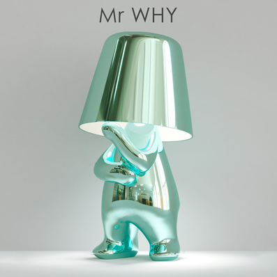 Golden Man Resin LED Night Light – Italian Style Decorative Table Lamp