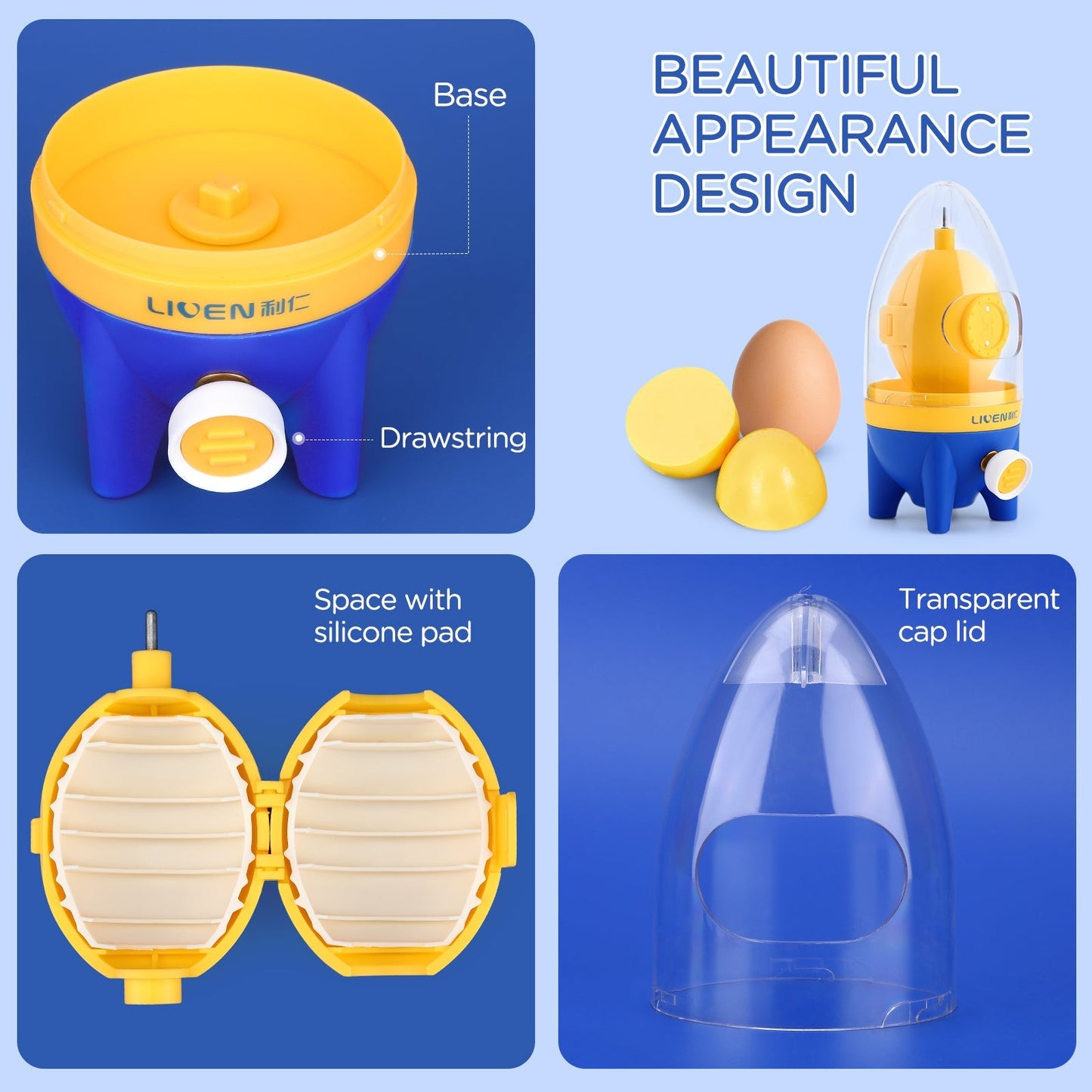 Manual Egg Shaker - Golden Egg Maker Stirrer for Scrambled Eggs