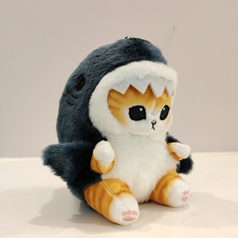 Cute Plush Toy - Shark Cat Fried Shrimp Soft Stuffed Animal Pillow