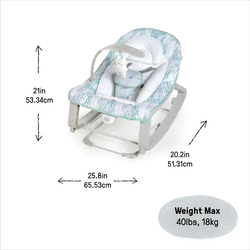 Keep Cozy 3-in-1 Baby Bouncer, Rocker & Toddler Bed – Convertible Infant Seat for Newborns & Toddlers