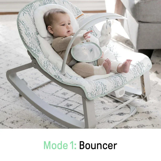 Keep Cozy 3-in-1 Baby Bouncer, Rocker & Toddler Bed – Convertible Infant Seat for Newborns & Toddlers