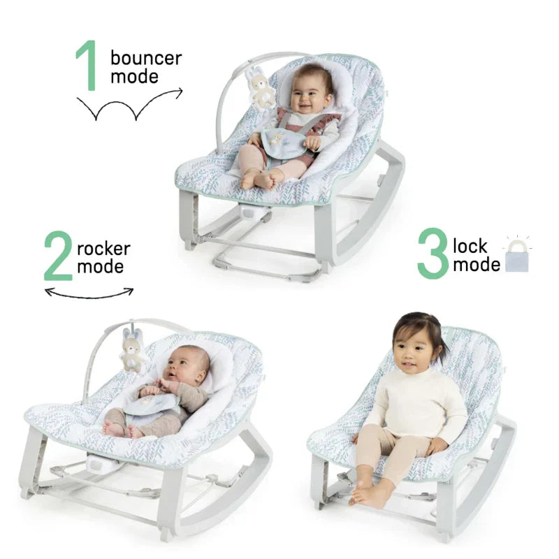 Keep Cozy 3-in-1 Baby Bouncer, Rocker & Toddler Bed – Convertible Infant Seat for Newborns & Toddlers