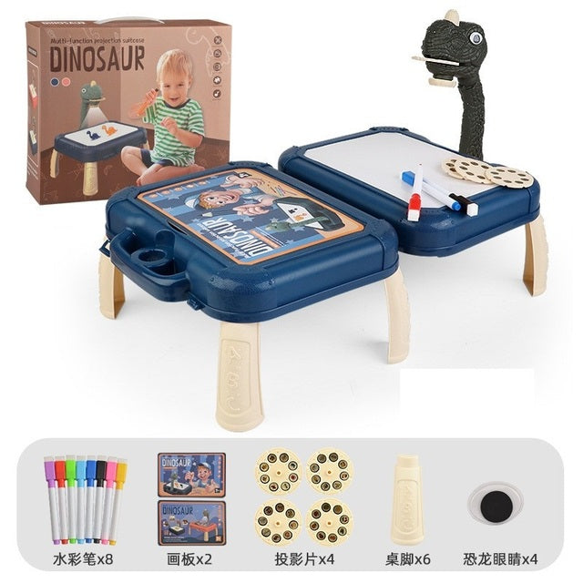 LED Projector Kids Educational Learning Table Desk – Interactive Drawing & Writing Desk for Children