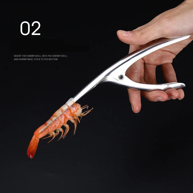 Stainless Steel Shrimp Peeler & Deveiner – Creative Seafood Cooking Tool Kitchen Gadget