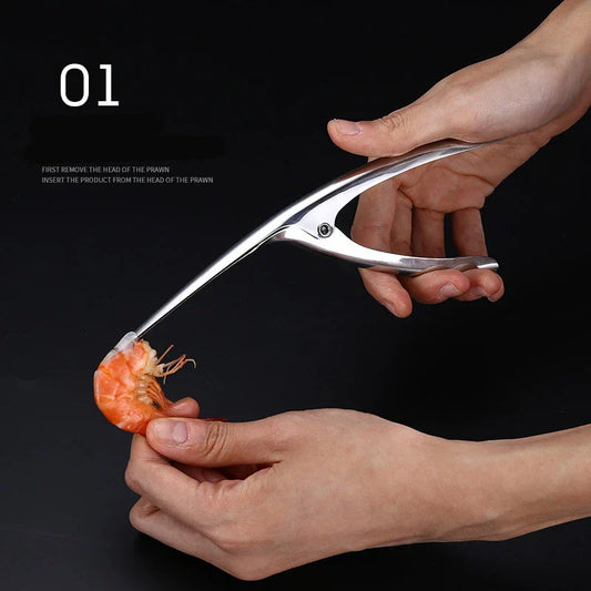 Stainless Steel Shrimp Peeler & Deveiner – Creative Seafood Cooking Tool Kitchen Gadget