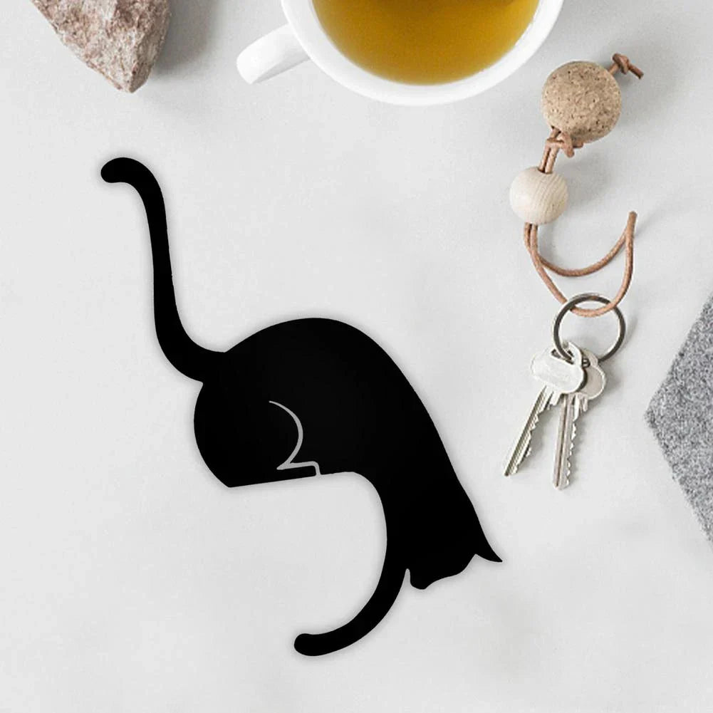 Cat Tail & Monkey Shaped Metal Wall Hook – Decorative Key Hanger & Clothes Storage Rack