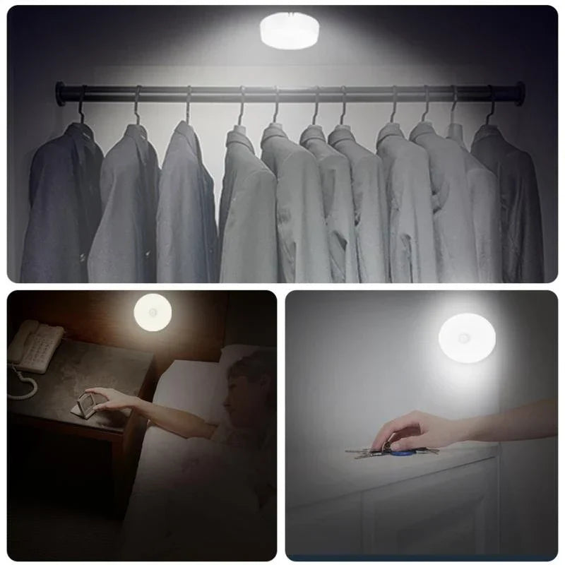 LED Motion Sensor Night Light – Wireless Auto-On Stick-On Light for Home & Hallway