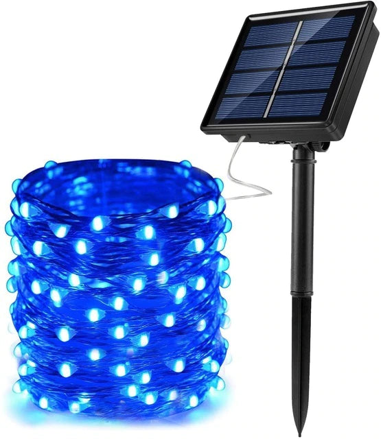 Solar LED String Lights – 100/200 LEDs, 10M Outdoor Fairy Lights
