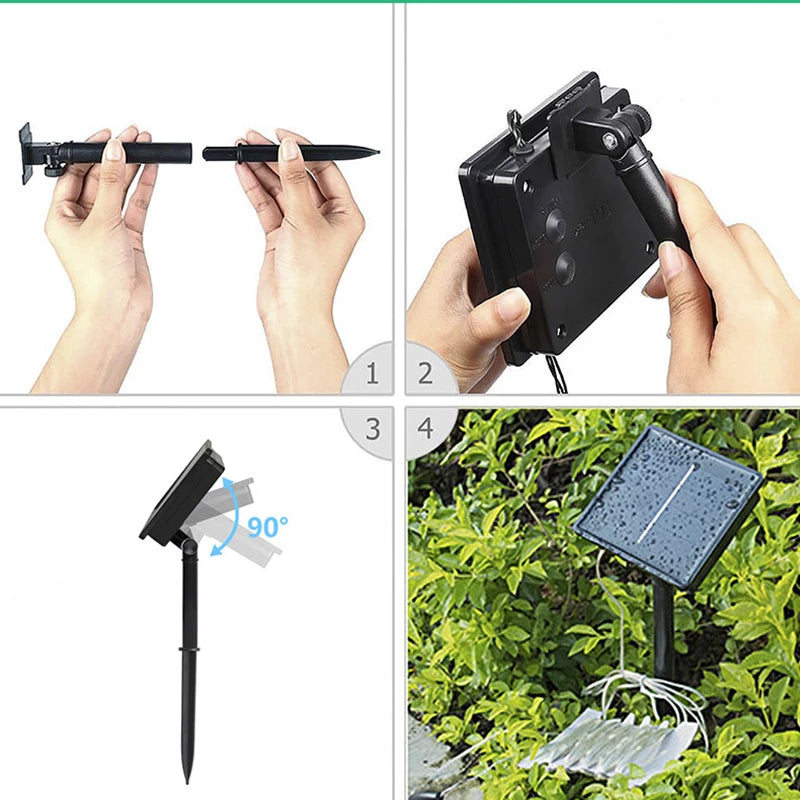 Solar LED String Lights – 100/200 LEDs, 10M Outdoor Fairy Lights