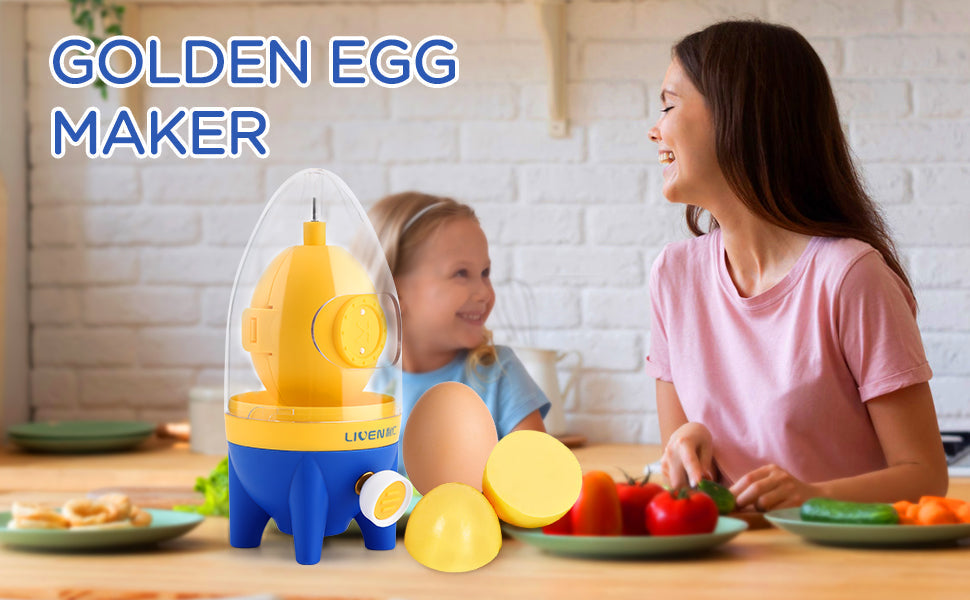 Manual Egg Shaker - Golden Egg Maker Stirrer for Scrambled Eggs
