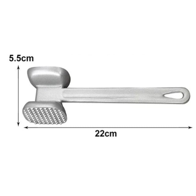 Heavy-Duty Stainless Steel Meat Tenderizer Hammer – Double-Sided Steak Mallet Kitchen Tool
