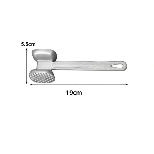 Heavy-Duty Stainless Steel Meat Tenderizer Hammer – Double-Sided Steak Mallet Kitchen Tool