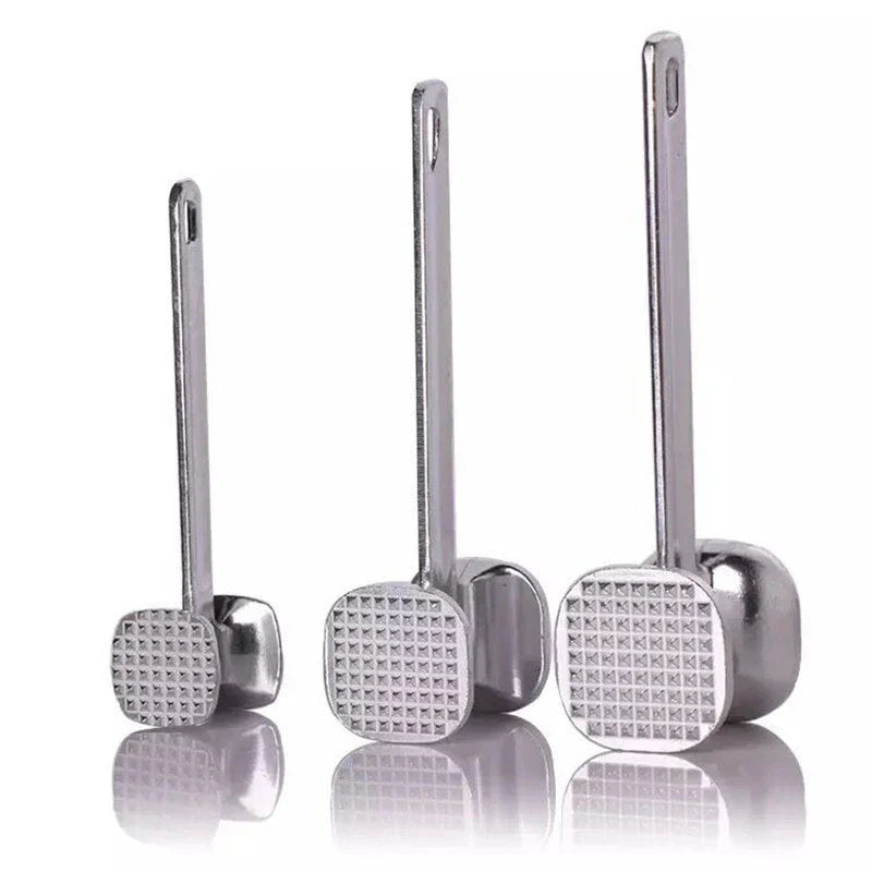 Heavy-Duty Stainless Steel Meat Tenderizer Hammer – Double-Sided Steak Mallet Kitchen Tool