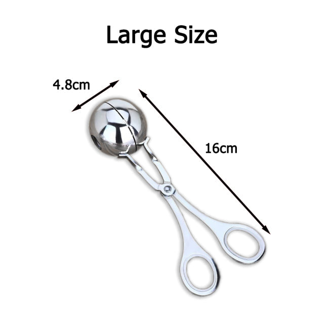 Stainless Steel Meatball Maker Tool – Non-Stick Meat Ball Shaper Scoop