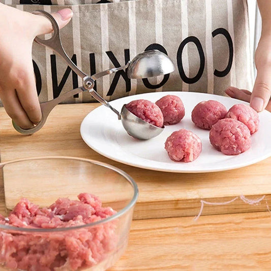 Stainless Steel Meatball Maker Tool – Non-Stick Meat Ball Shaper Scoop