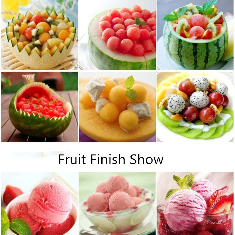 Double-End Stainless Steel Melon Ball Scoop – Fruit, Ice Cream & Sorbet Baller Kitchen Tool
