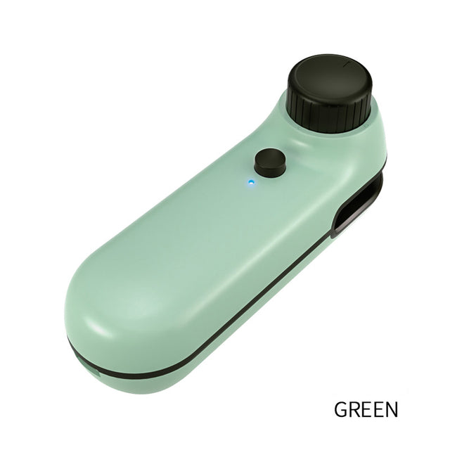 2-in-1 USB Rechargeable Mini Bag Sealer & Cutter – Portable Heat Sealer for Chip & Snack Bags