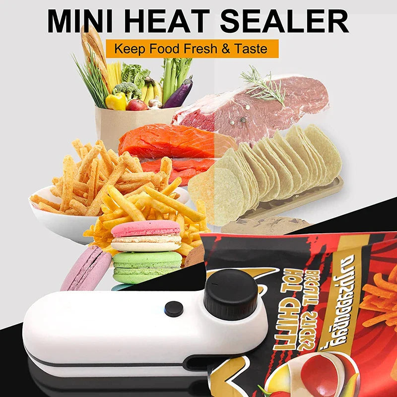 2-in-1 USB Rechargeable Mini Bag Sealer & Cutter – Portable Heat Sealer for Chip & Snack Bags