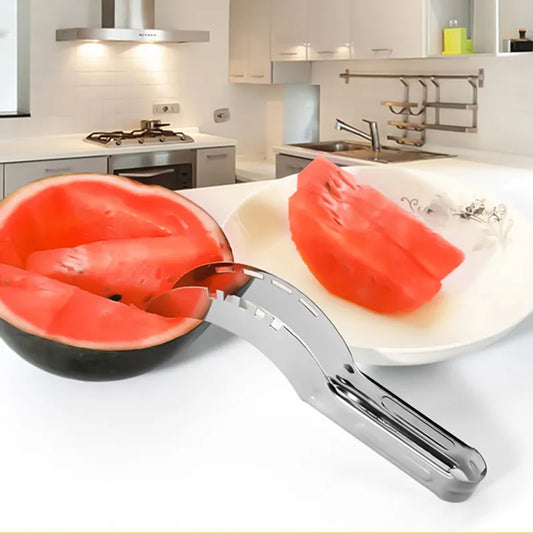 Stainless Steel Watermelon Slicer & Cutter – Multifunction Fruit & Vegetable Cutting Tool