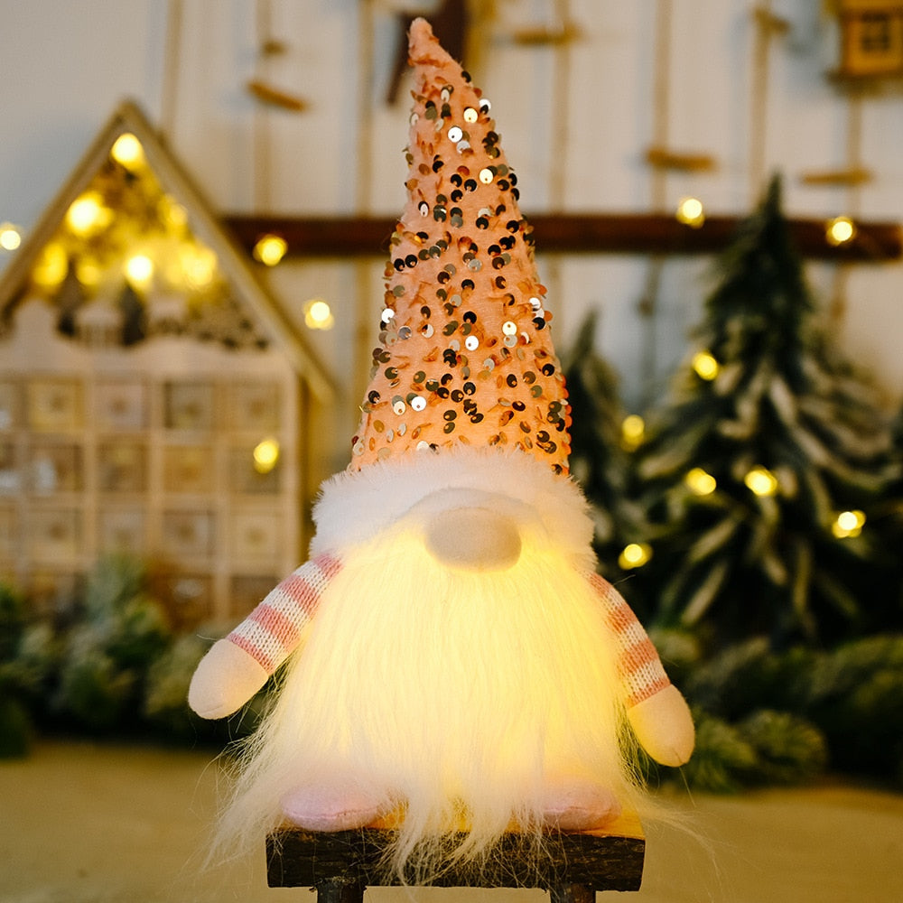 Christmas Gnome Elf Doll - 30cm LED Light Holiday Decoration