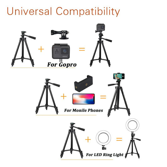 NA-3120 40-Inch Universal Phone Tripod Stand – Flexible Photography & Video Tripod for Smartphones & Cameras