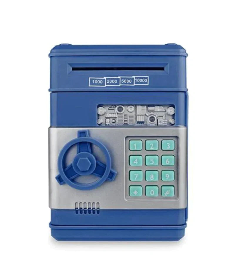 Electronic Piggy Bank ATM – Password Protected Kids Coin & Cash Savings Box
