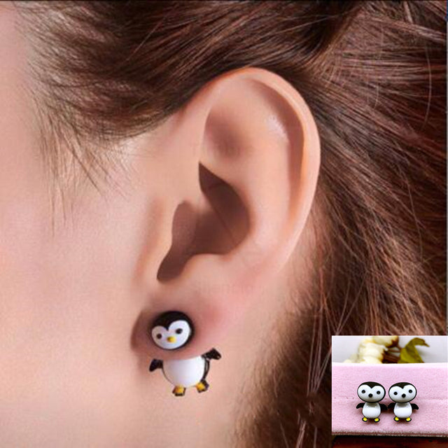 Cute 3D Cat Polymer Clay Handmade Earrings – Lightweight Cartoon Animal Stud Earrings for Women & Girls