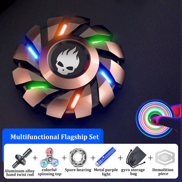 Luminous Metal Fidget Spinner – Glow in the Dark Stress Relief Toy